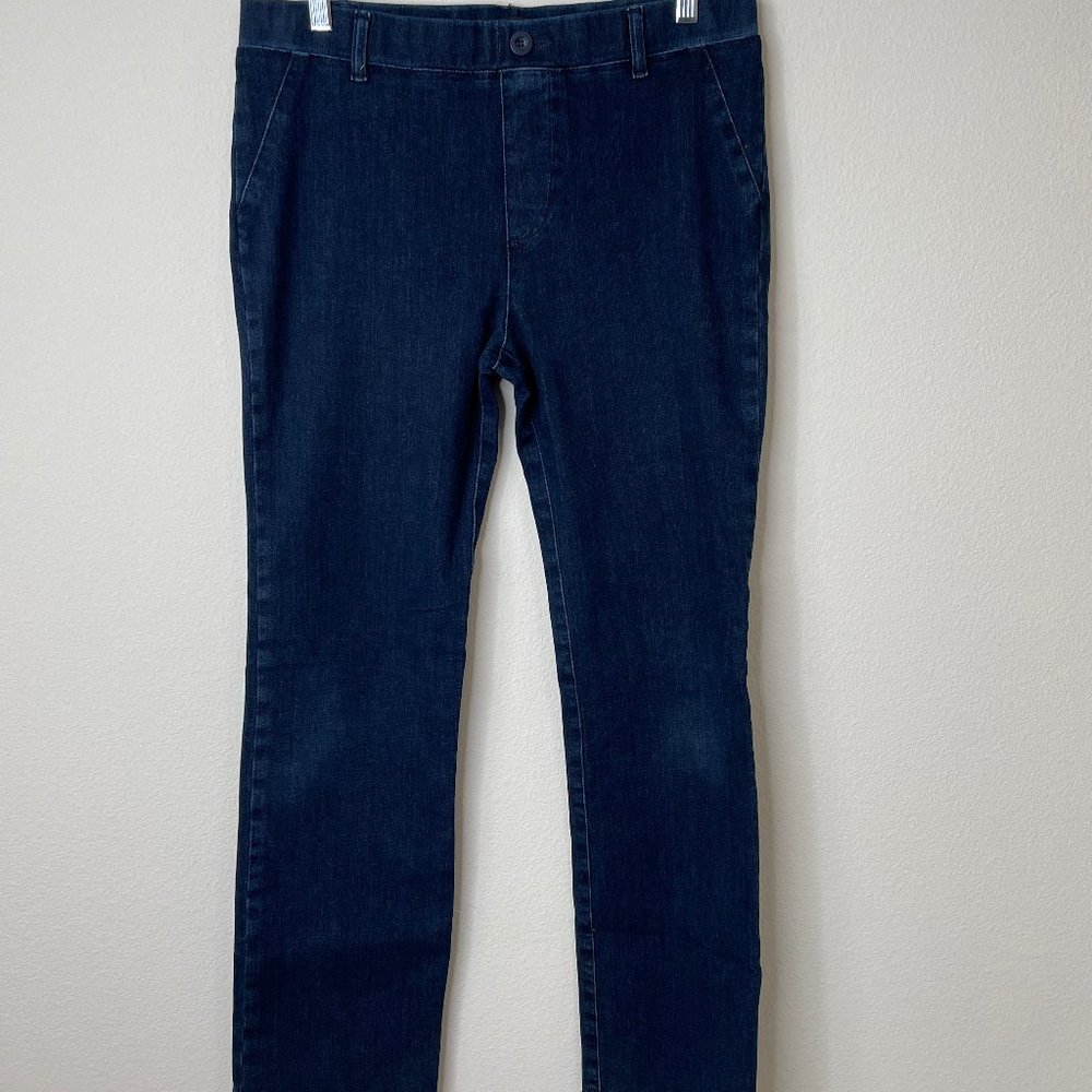 Betabrand Yoga Denim Pull On Jeans Pants Comfort